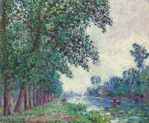 Banks of the Loing at Nemours ; Bords du Loing a Nemours