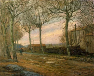 Paysage avec clochard