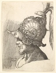 Tête casquée, 1662-78