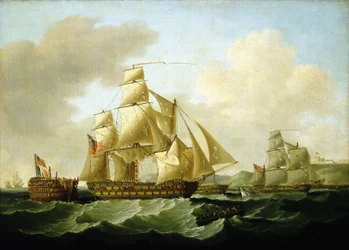Épisodes des guerres napoléoniennes (1803-1815) : le retour triomphal avec les fugitifs capturés par Richard Strachan, au large de Rochefort (France), le 4 novembre