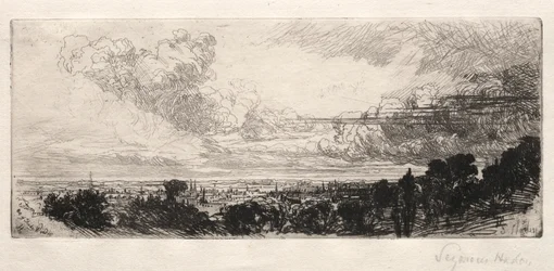 Par la fenêtre du bureau, 1862
