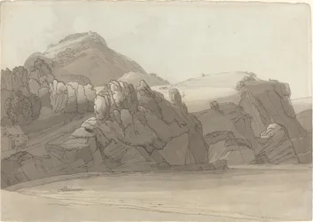 Une côte rocheuse à Coombmartin, Devon (Baie de Combe Martin)