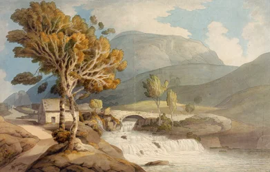 Pont et cascade près de Llyngwellyn
