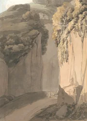Entrée de la grotte de Posilippo, Naples