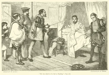 Il fut saisi dans son lit à Reading