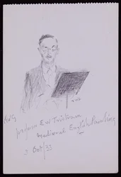 Portrait du professeur EW Tristram