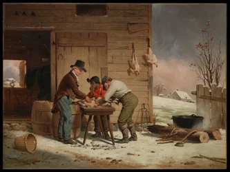 Préparation pour Noël (Plumer les dindes)