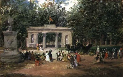 La porte des jardins botaniques à Madrid du musée du Prado