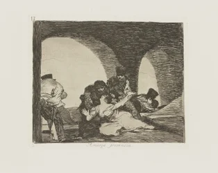 Amarga presencia. (Bitter To Be Present.), pl. 13 de la série Los desastres de la guerra (Les Désastres de la guerre)