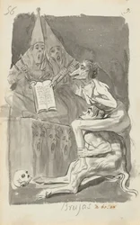 Brujas à volar (Sorcières se préparant à voler) [verso]