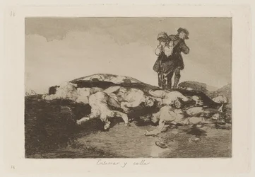 Enterrar y callar (Les Enterrer et Se Taire), Planche 18 de Los desastres de la guerra (Les Désastres de la Guerre)
