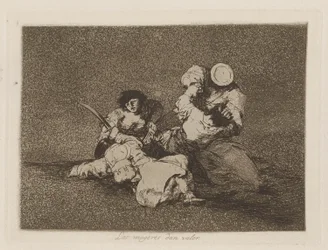 Les femmes donnent du courage, pl. 4 de la série Les désastres de la guerre