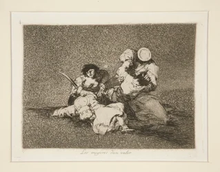 Les femmes donnent du courage, pl. 4 de Los desastres de la guerra