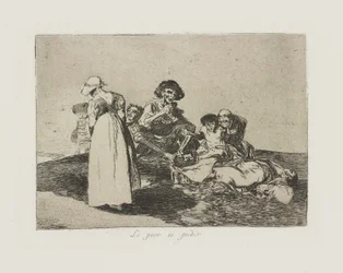 Le pire est de mendier, pl. 55 de la série Les désastres de la guerre