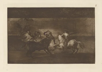 Mort de Pepe Illo, 3ème composition, Planche F de La tauromachie (troisième édition)