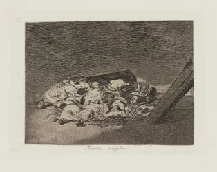 Muertos recogidos. (Récolte des morts), pl. 63 de la série Los desastres de la guerra (Les désastres de la guerre)