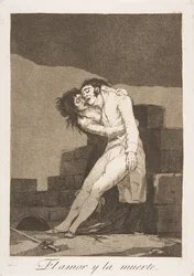 Planche 10 de Los Caprichos : Amour et mort, 1799