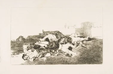 Planche 22 des Désastres de la guerre : Pire encore. Tanto y..., 1810