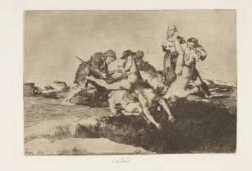 Planche 27 des Désastres de la guerre : Char..., 1810 publié 1863