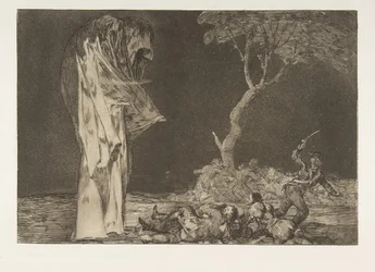 Planche 2 des Disparates : Folie de la peur, vers 1816-23 publié 1864