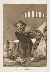 Planche 49 de Los Caprichos : Hobgoblins Duendecitos, 1799