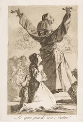 Planche 52 de Los Caprichos: Ce que peut un tailleur! Lo que puede un Sastre!, 1799