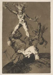 Planche 56 de Los Caprichos : Monter et descendre Subir y bajar, 1799