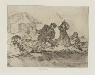 Populacho. (Rabble.), pl. 28 de la série Los desastres de la guerra (Les Désastres de la guerre)