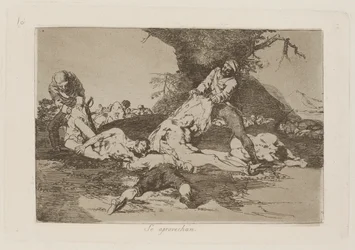 Se aprovechan (Ils en profitent), pl. 16 de la série Los desastres de la guerra