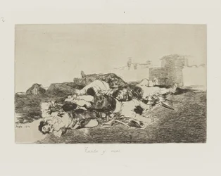 Tanto y más. (Encore pire.), pl. 22 de la série Los desastres de la guerra (Les désastres de la guerre)