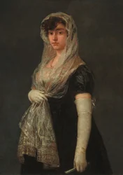 Jeune femme portant une mantille et une basquina, c. 1800-1805