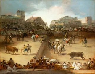 Corrida dans une arène divisée