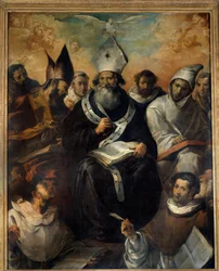 Saint Basile dictant sa doctrine