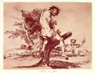 Les Désastres de la guerre. Ceci est pire. 1810-1820. Eau-forte. ESPAGNE. MADRID (COMMUNAUTÉ AUTONOME). Madrid. Bibliothèque nationale