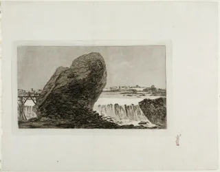 Paysage avec cascade