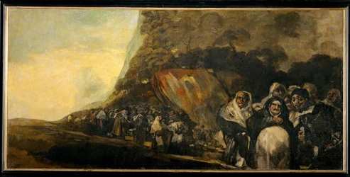 Pèlerinage au puits de Saint Isidore (peinture sur toile)