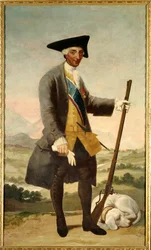Portrait en pied de Charles III en chasseur
