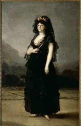 Portrait de la reine Maria Luisa portant une mantille