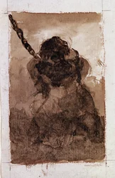 Silhouette de prisonnier enchaîné (dessin)
