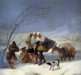 Tempête de neige ou Hiver. Peinture de Francisco De Goya (1746-1828)