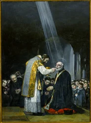 La dernière communion de Saint Joseph de Calasanz ... (peinture sur toile)