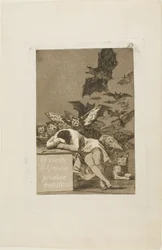 Le sommeil de la raison engendre des monstres, planche 43 de Los Caprichos