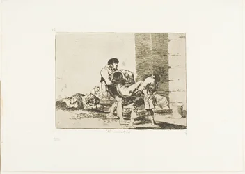Au cimetière, planche 56 de Les Désastres de la guerre