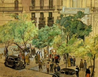 Un palais incautado, 1937, dessin sur carton