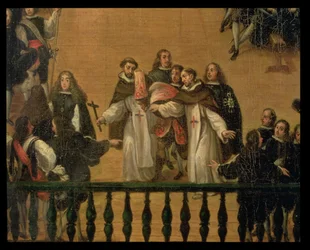 Auto de fe sur la Plaza Mayor à Madrid, détail