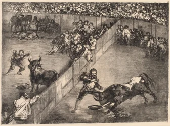 Corrida dans une arène divisée