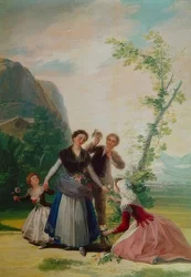 Les marchandes de fleurs ou le printemps. 1786