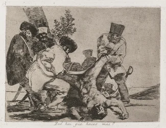 Les Désastres de la guerre : Pl. 33, Que peut-on faire de plus, 1810-1813