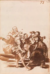 Vieilles personnes chantant et dansant