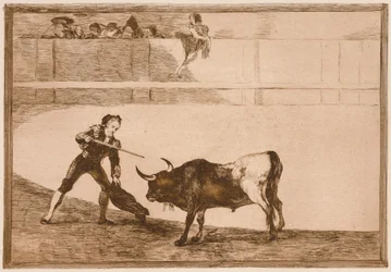 Pedro Romero, « Killing the Halted Bull » (Pedro Romero tuant le taureau immobilisé), extrait de la série « Tauromaquia »